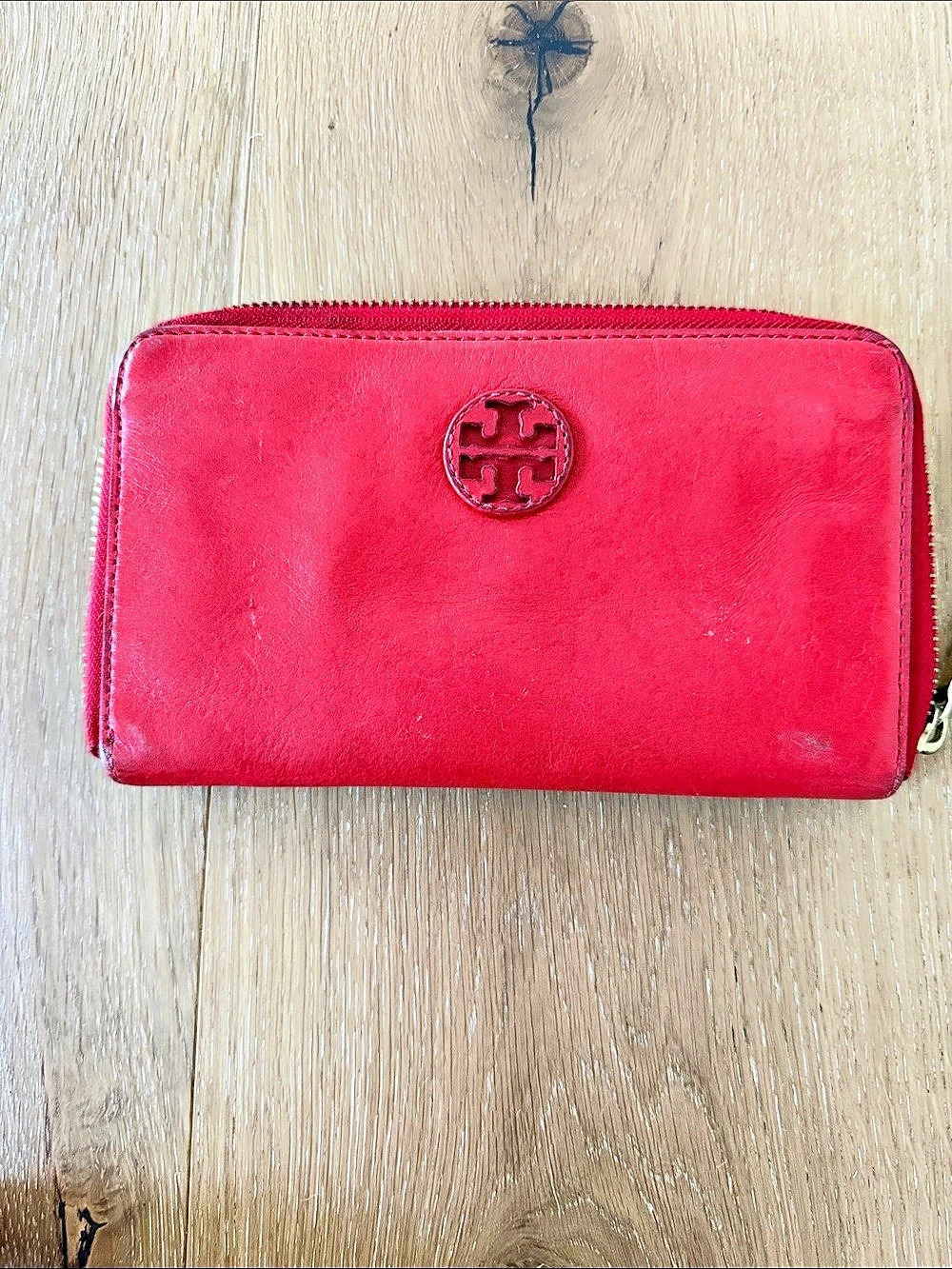 Tory Burch Robinson Zip Continental Wallet Pink